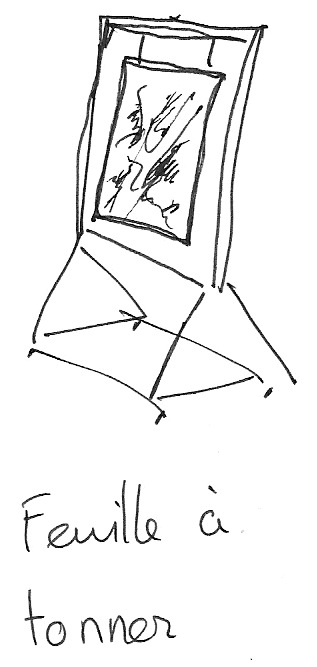 Esquisse d’une feuille à tonner