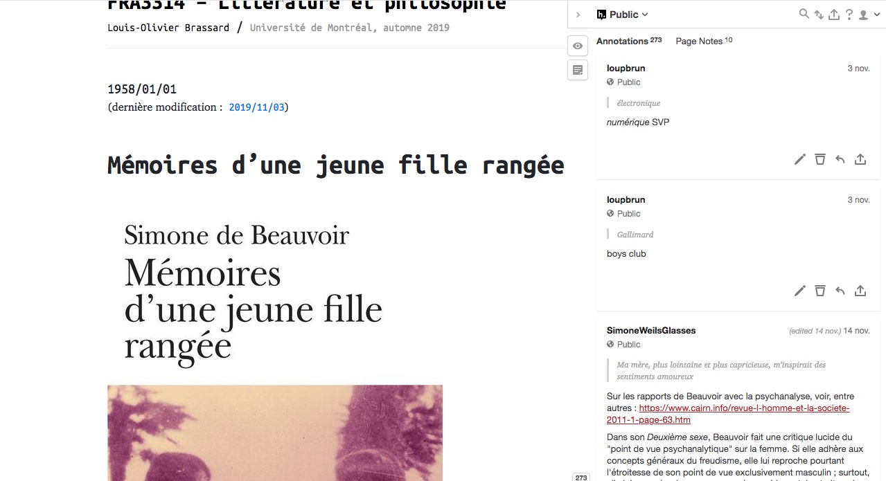 Édition numérique avec annotations