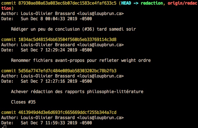 Git dans le terminal